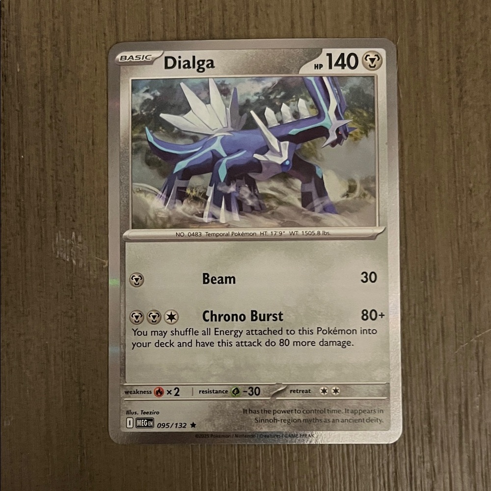 Pokemon Trading Card - Dialga with Blue and Silver Reverse HOLO